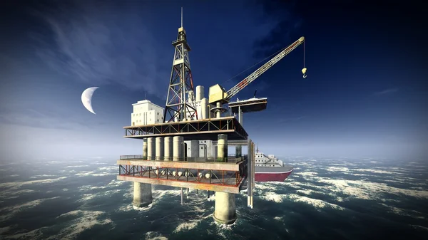 Oil rig  platform — Stock Photo, Image