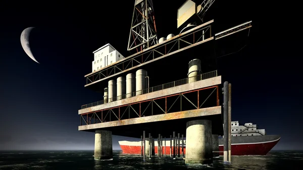 Piattaforma Oil Rig — Foto Stock