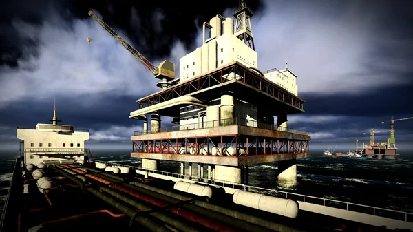 Oil rig  platform — Stock Photo, Image