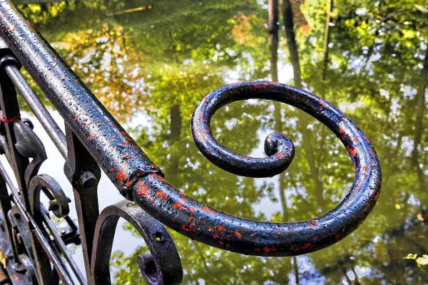 Metal decorative fence — Stock Photo, Image