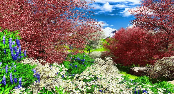 Los manzanos florecen en primavera — Foto de Stock