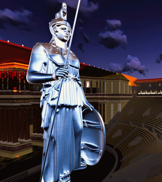 Greek Athena in theatre — Stock Photo, Image