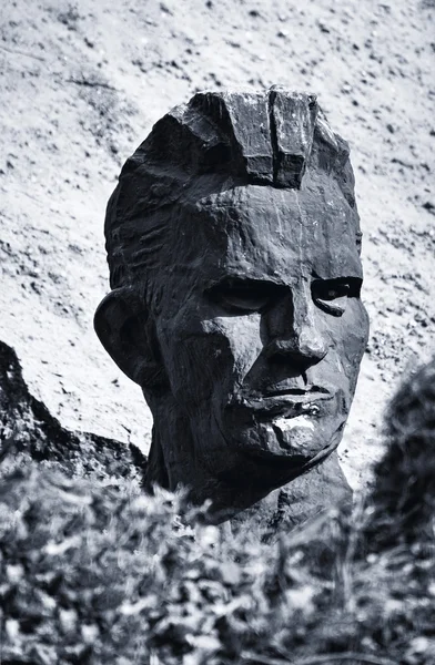 Mans head burried in junk — Stock Photo, Image