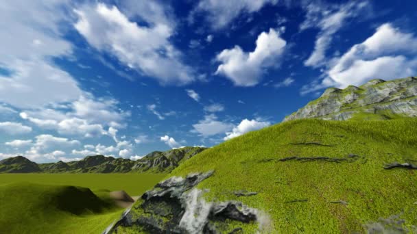 Ciel bleu avec paysage nuageux 