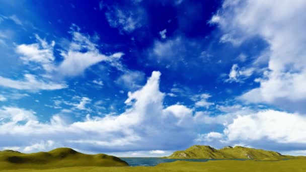Ciel bleu avec paysage nuageux 