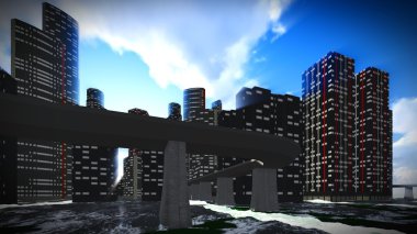 Şehir yıkıcı tsunami 