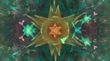 simetrik çiçek - fractal sanat tasarım