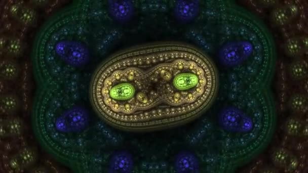 Symmetrical flower - fractal art design — Stock Video
