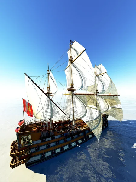 Magnificent French warship — Stock Photo, Image