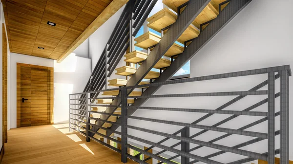 Modern staircase - interior — Stock Photo, Image