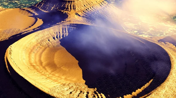 火山の風景パノラマ — ストック写真