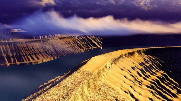 Panorama del paesaggio vulcanico — Foto Stock