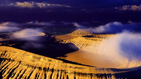 Vulkanische landschap panorama — Stockfoto