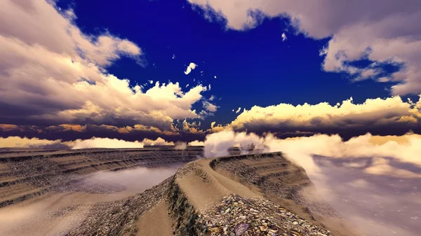 Vulkanische landschap panorama — Stockfoto