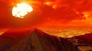 Volkanik manzara panorama