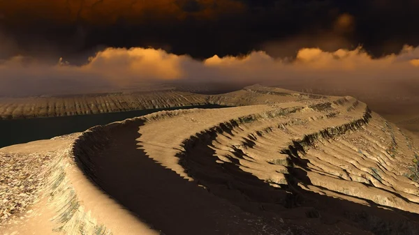 Panorama del paesaggio vulcanico — Foto Stock