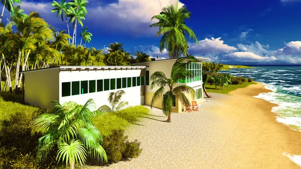 Beach resort in tropical country — Stock Photo, Image