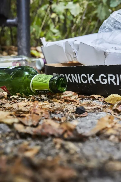 Picknick litter lying on ground — Stock Photo, Image