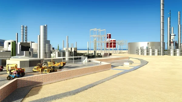 Maszyny w rafinerii ropy naftowej — Zdjęcie stockowe