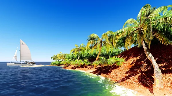 Красивый тропический остров — стоковое фото