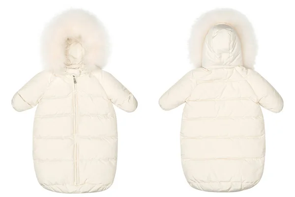 Winter Baby Envelop geïsoleerd op wit. Beneden envelop voor pasgeborenen — Stockfoto