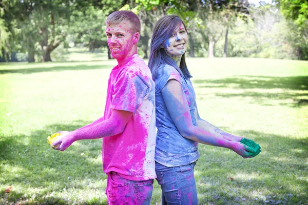 Colorful couple — Stock Photo, Image
