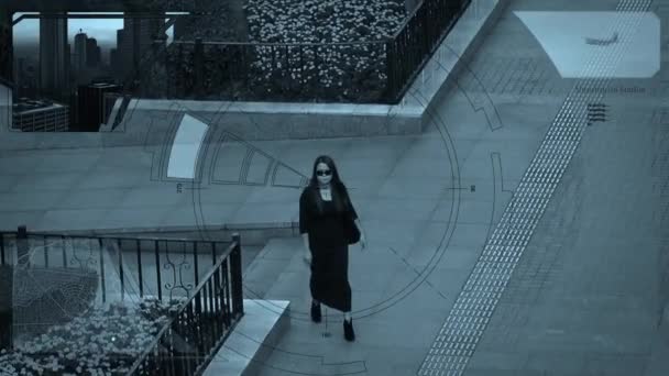 Surveillance of woman — Stock Video