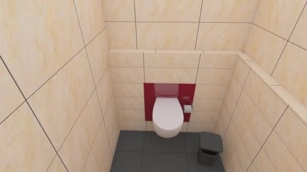 Animatie voor kleine toilet — Stockvideo