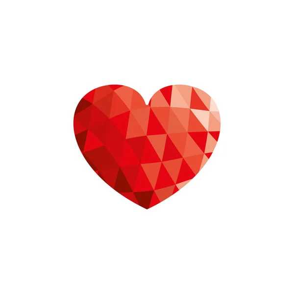 Coeur Rubis Symbole Isolé Élément Conception Pour Saint Valentin Tout — Image vectorielle