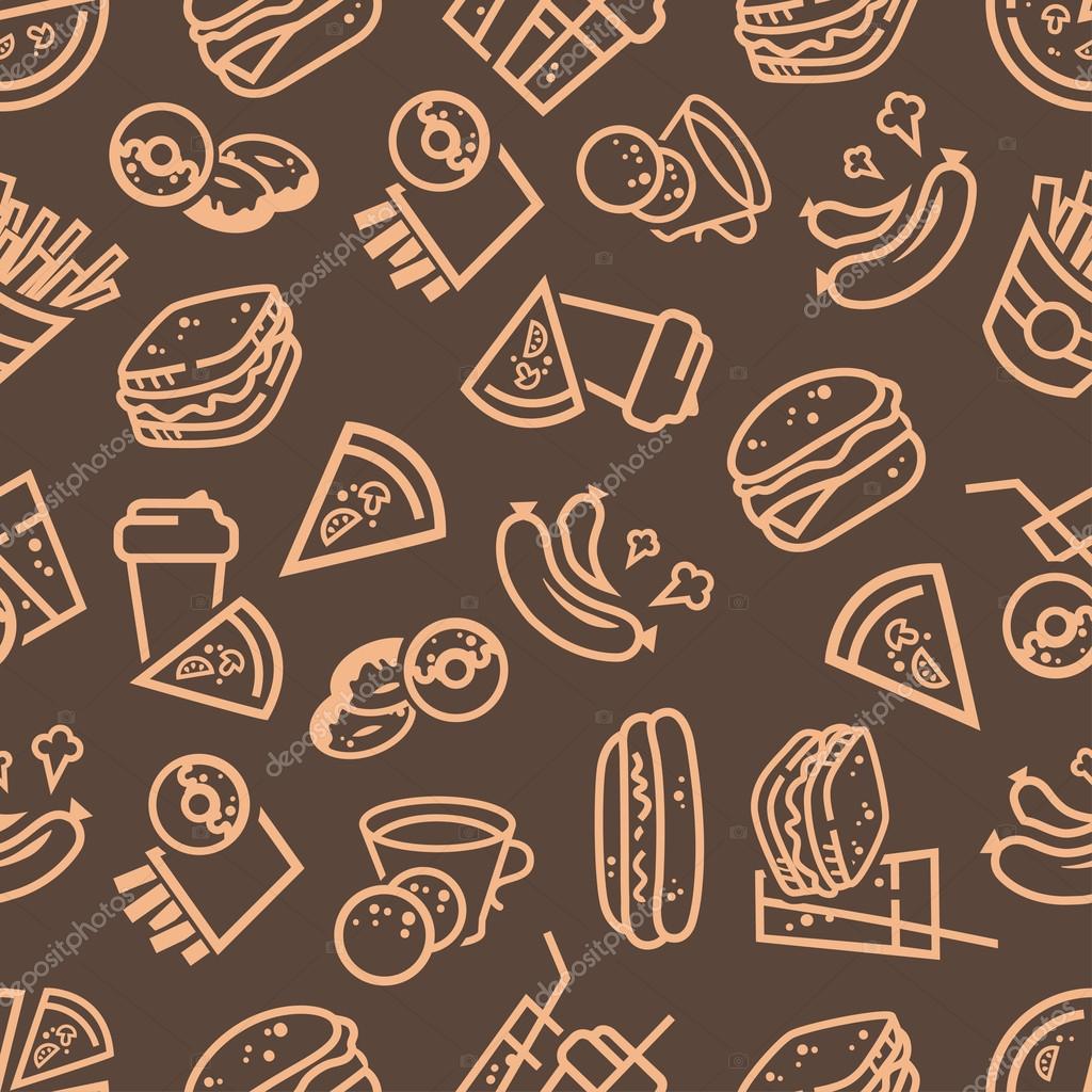 Fast food seamless background