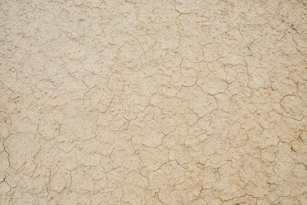 干裂土地的自然背景 有裂缝的土壤的天然质感 贫瘠的旱地荒地的破碎的粘土表面 完整的框架地形与干旱的气候 地球上没有生命的沙漠 — 图库照片