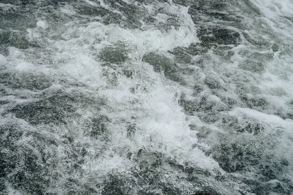 Pieno Sfondo Della Natura Cornice Riffle Acqua Fiume Montagna Potente — Foto Stock