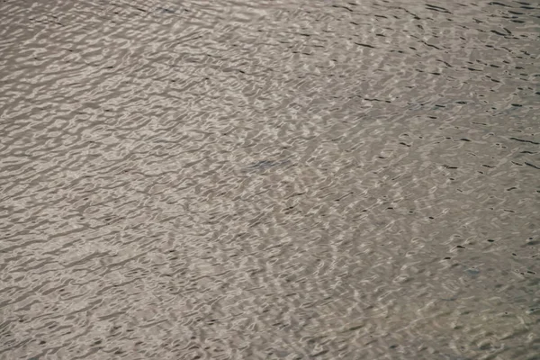 Monochrome Textur Des Goldenen Ruhigen Sees Meditative Wellen Auf Sonniger — Stockfoto