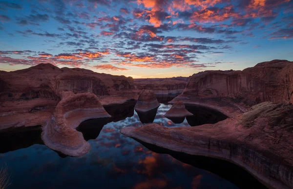 Voici Image Lever Soleil Reflection Canyon Grand Escalier Escalade Monument — Photo