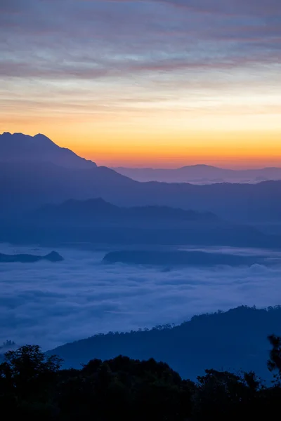 Toto Fotografie Hory Moře Východu Slunce Obklopený Horami Lesy Huai Royalty Free Stock Obrázky