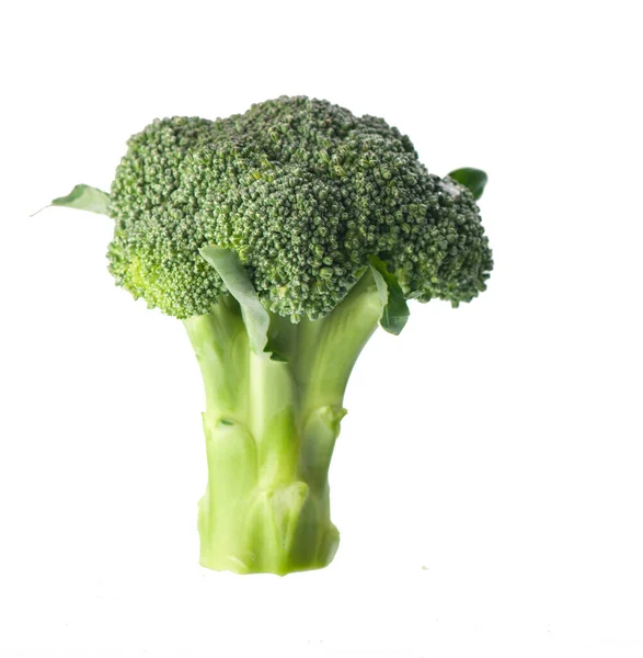 Broccoli Freschi Verdi Isolati Fondo Bianco — Foto Stock