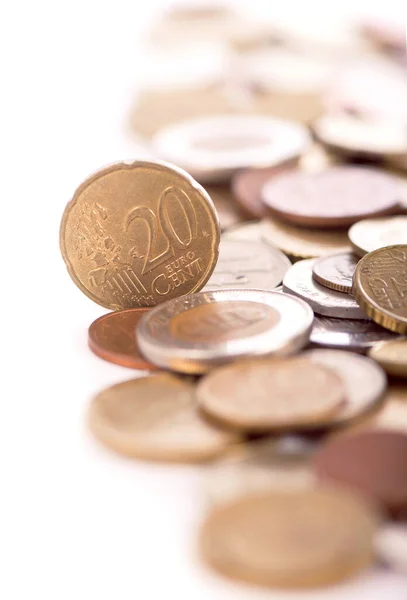 Coins Different Countries White Background — Stock Photo, Image