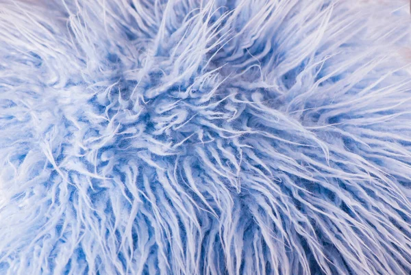 Blue Artificial Fur Texture Background — Stock Photo, Image