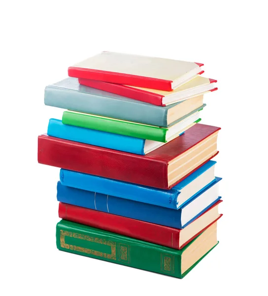 Pile Books Isolated White Background — Stock Photo, Image