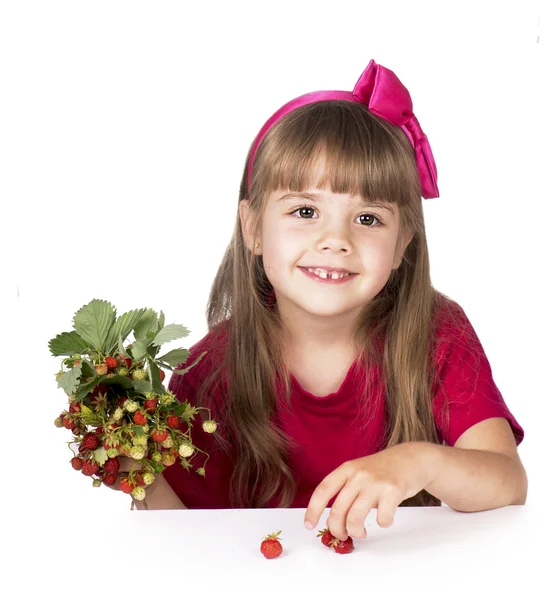 Mädchen mit einer Kamille — Stockfoto