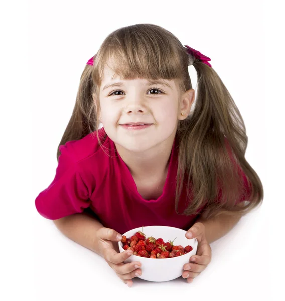 Little girl with a camomile — Stock Photo, Image