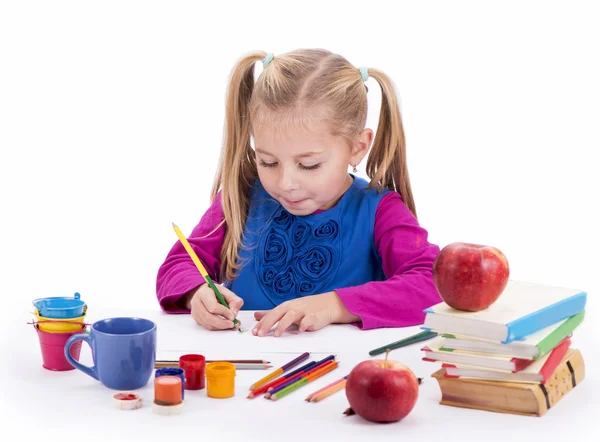 Girl painting — Stock Photo, Image