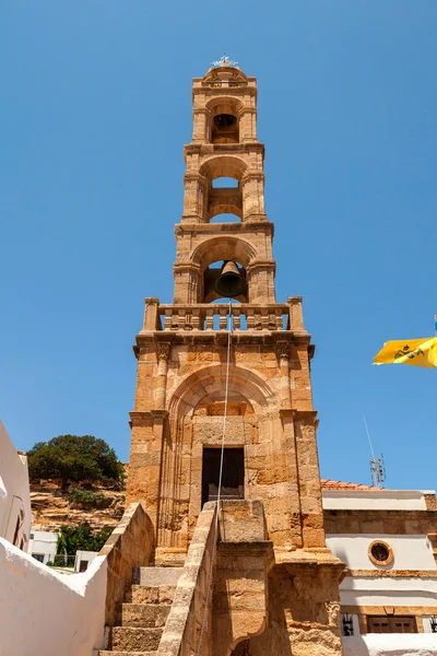 Kościół w Lindos, Rodos. — Zdjęcie stockowe