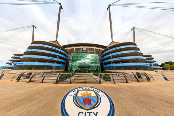 Etihad stadion in manchester, england. — Stockfoto