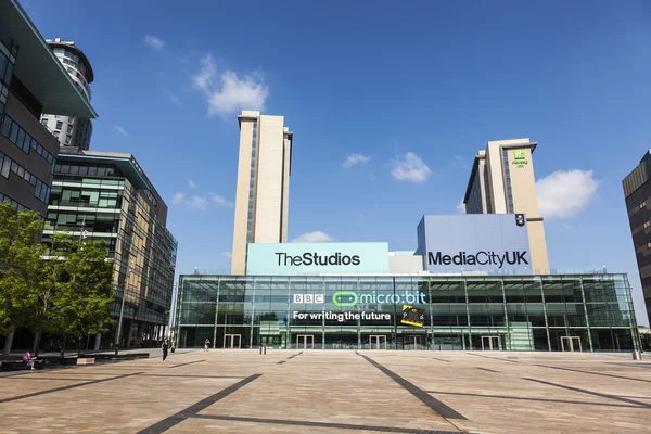 Nowoczesny budynek Media City w Manchester. — Zdjęcie stockowe