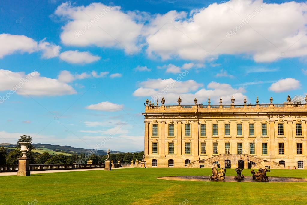 Historic English Stately Home in Derbyshire. Stock Editorial Photo