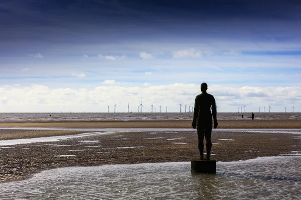 Another Place at Crosby Beach. — Stock Photo, Image