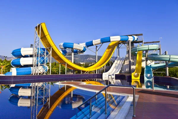 Pool with waterslide. — Stock Photo, Image