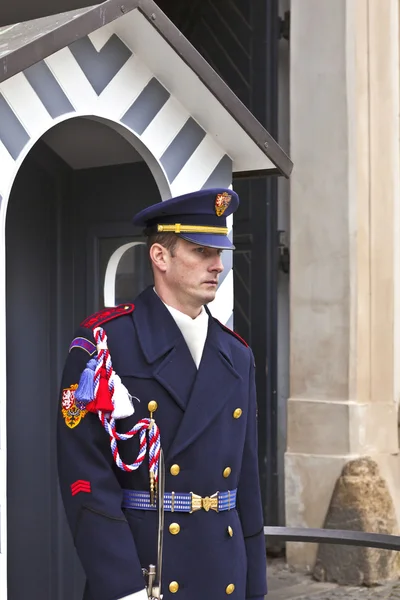 Het Kasteel Guard in Praag. — Stockfoto