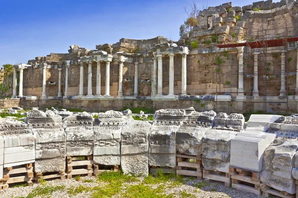 Ancien site archéologique à Side, Turquie . — Photo